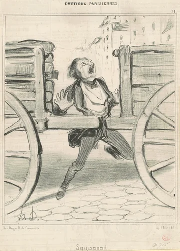 Saisissement by Honoré Daumier, print, 1840