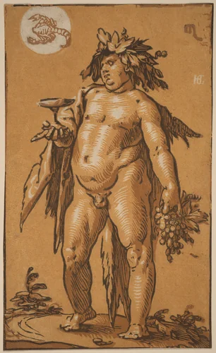 Bacchus by Hendrick Goltzius, print, 1595