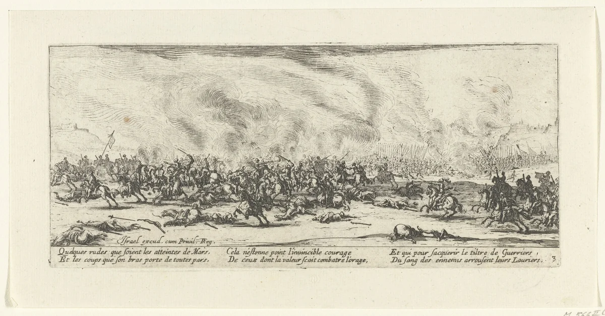 Veldslag by Jacques Callot, print, 1633