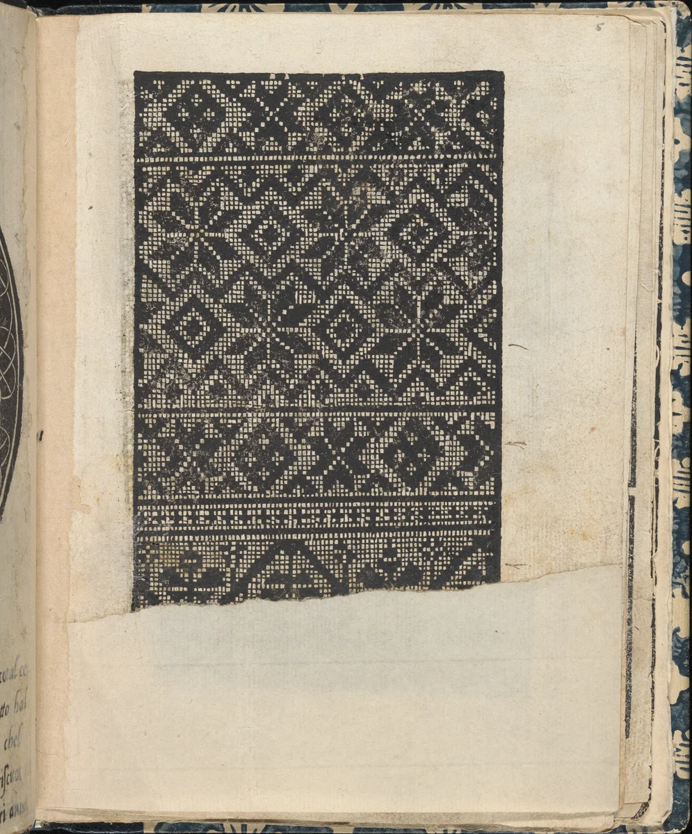 Essempio di recammi, page 5 (recto) by Giovanni Antonio Tagliente, book, 1530