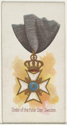 Order of the Polar Star, Sweden, from the World's Decorations series (N30) for Allen & Ginter Cigarettes by Allen & Ginter, print, 1890