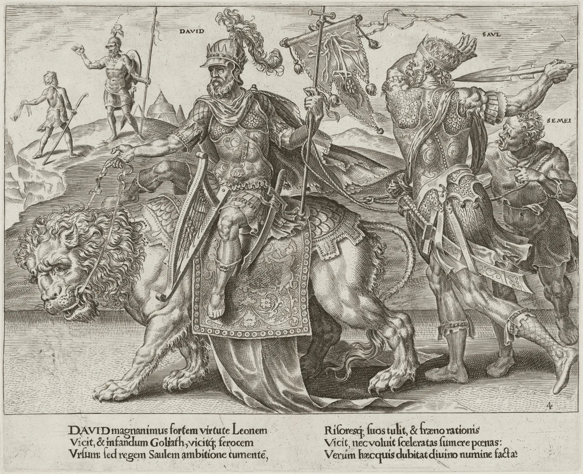 The Triumph of David by Dirck Volckertz Coornhert, print, 1559