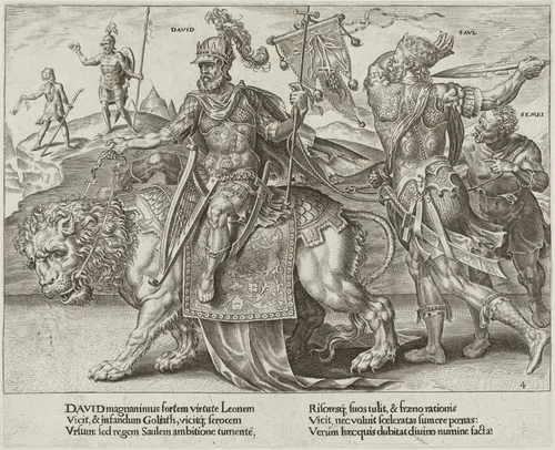 The Triumph of David by Dirck Volckertz Coornhert, print, 1559