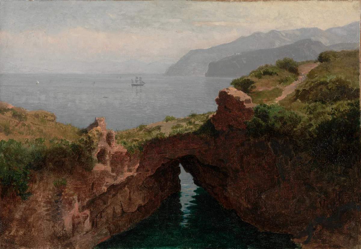 Natural Bridge, Sorrento by William Stanley Haseltine, painting, 1856