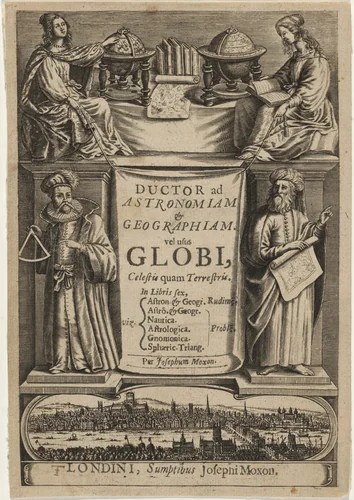 Title Page to J. Moxon, Ductor ad Astronomianet Geographiam by Unknown 19th Century, print, 1699