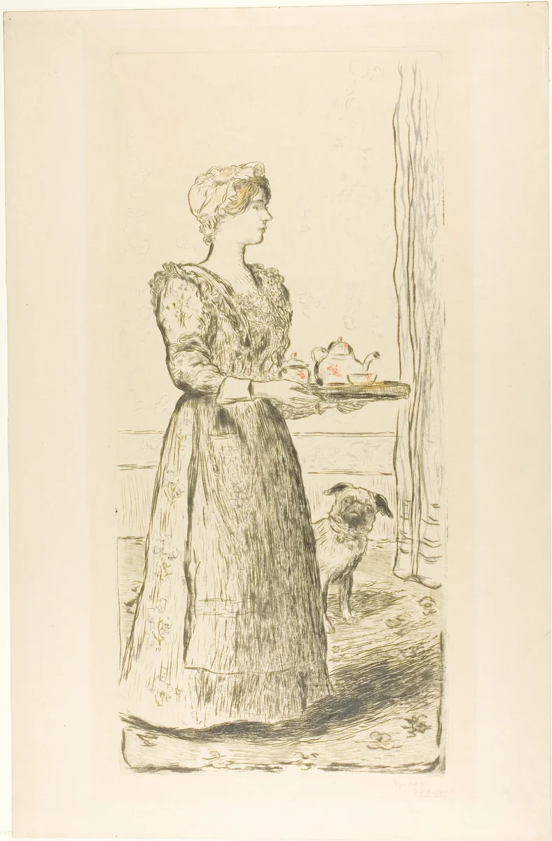Breakfast by Jean-François Raffaëlli, print, 1895