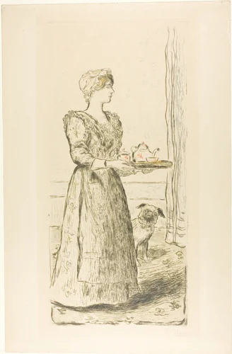 Breakfast by Jean-François Raffaëlli, print, 1895