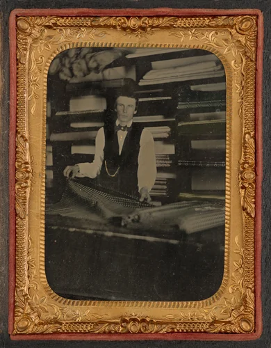 Portrait of a Dry Goods Salesman by American 19th Century, photograph, 1860-1869