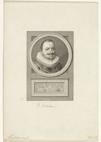 Portret van Piet Hein by Reinier Vinkeles, print, 1783-1795