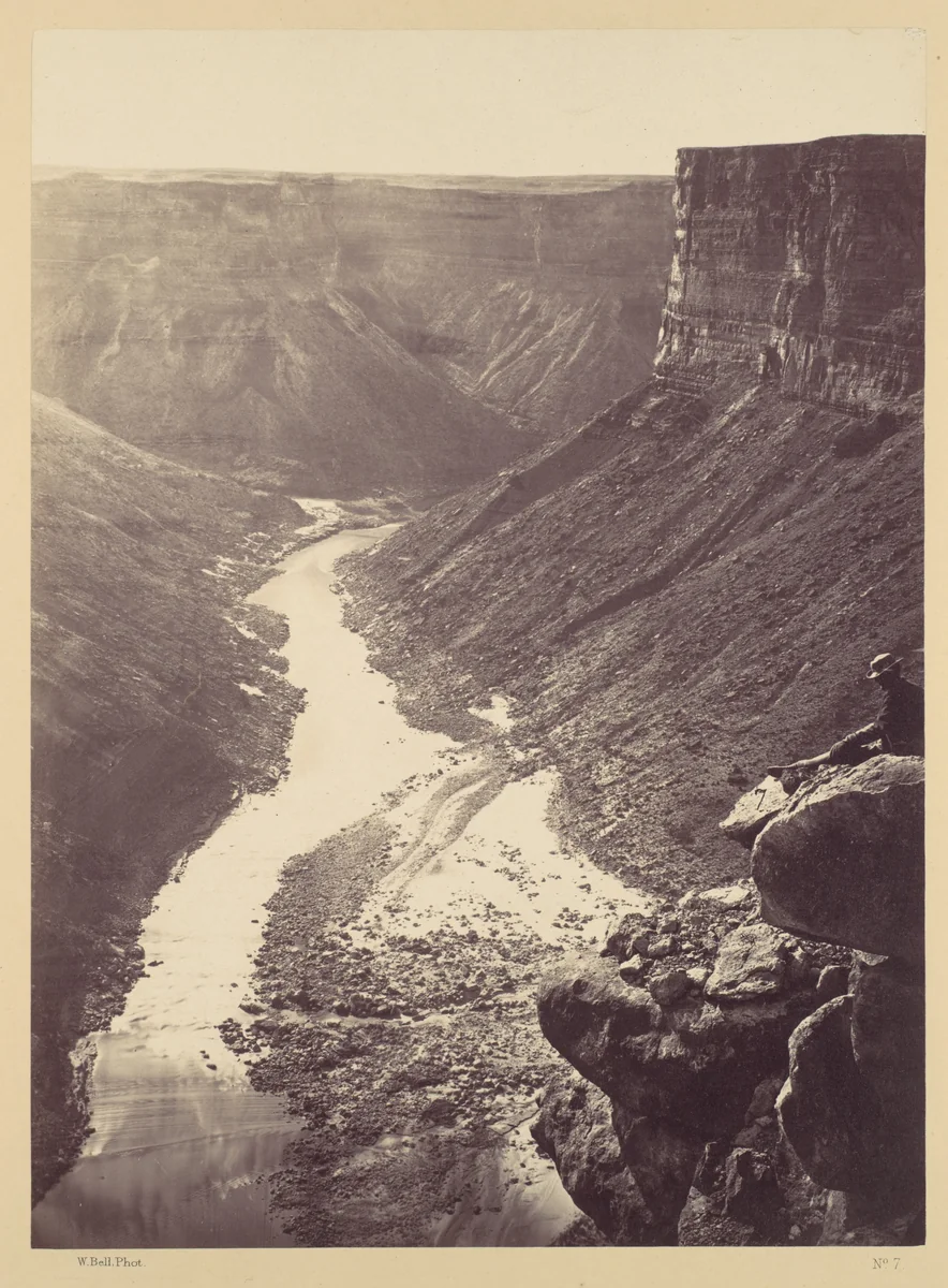 Grand Canyon, Colorado River, Near Paria Creek, Looking West by William H. Bell, photograph, 1872