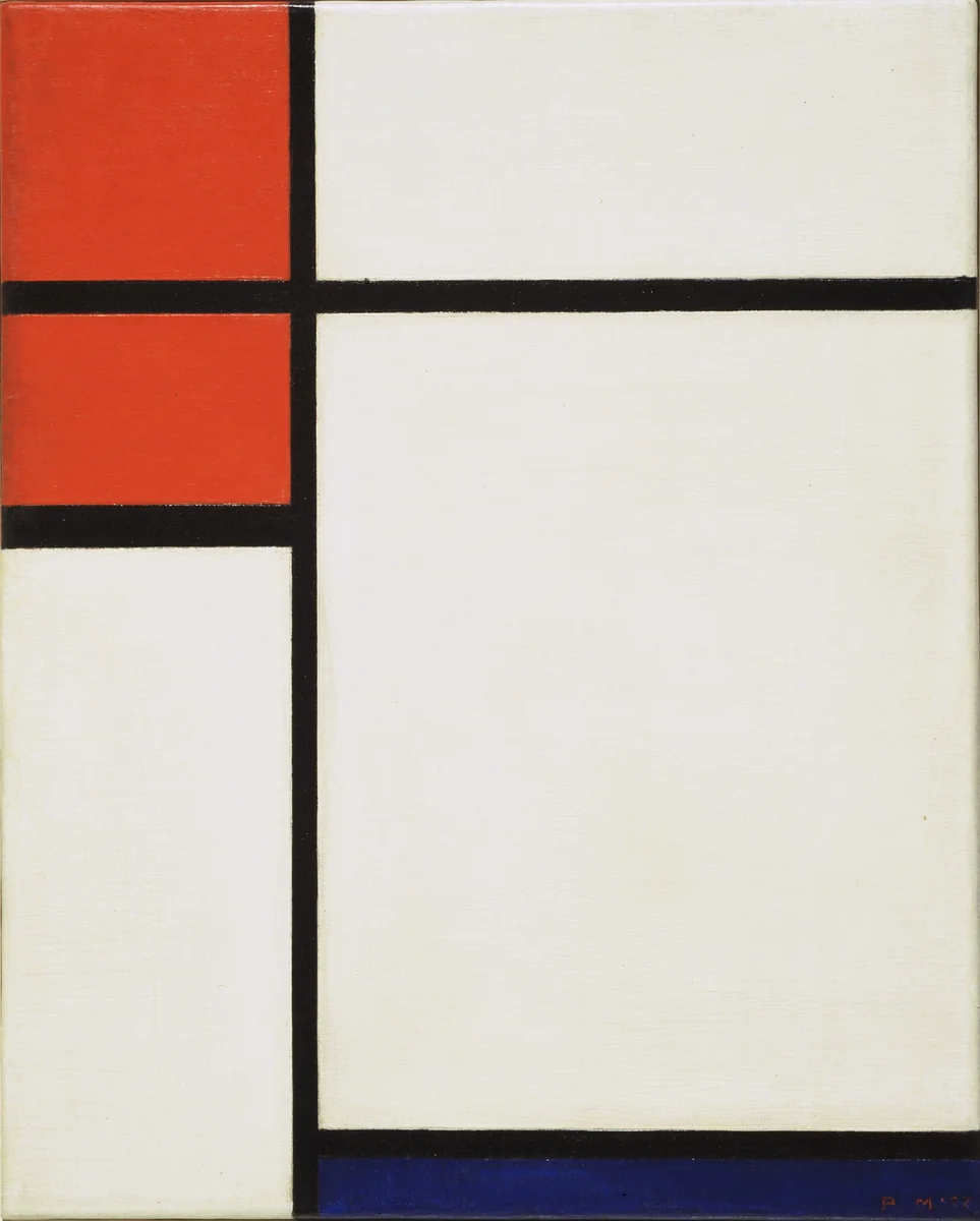 Composition with Red and Blue by Piet Mondrian, painting, 1933