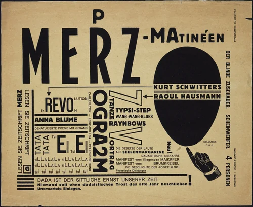 Merz-Matinéen by El Lissitzky, design, 1923