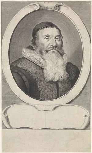Portret van Julius Ayssonius Husinga by Theodor Matham, print, 1654