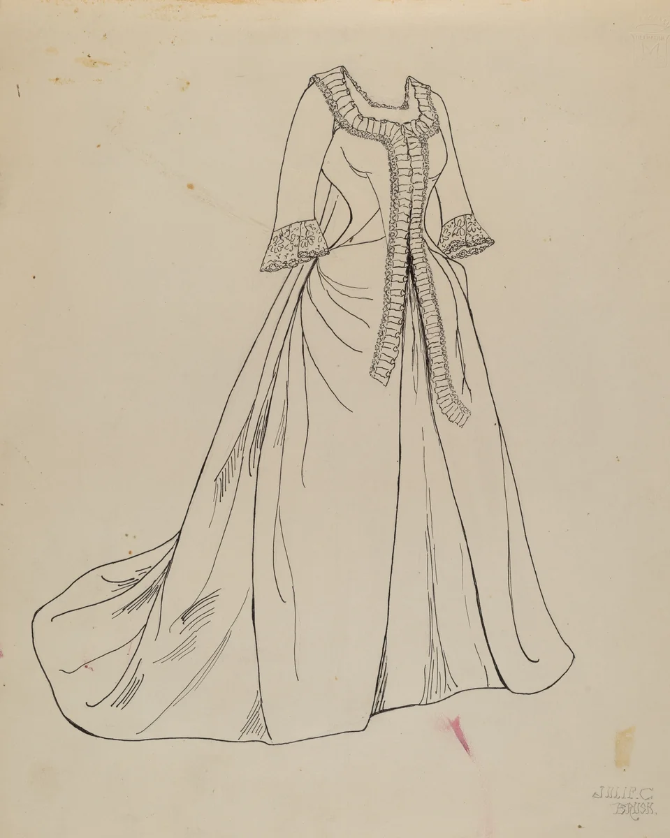 Dress by Julie C. Brush, index of american design, 1935-1942