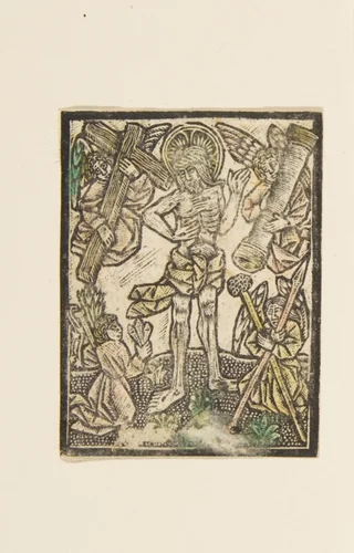 The Man of Sorrows with Angels by anonymous, print, 1450-1500