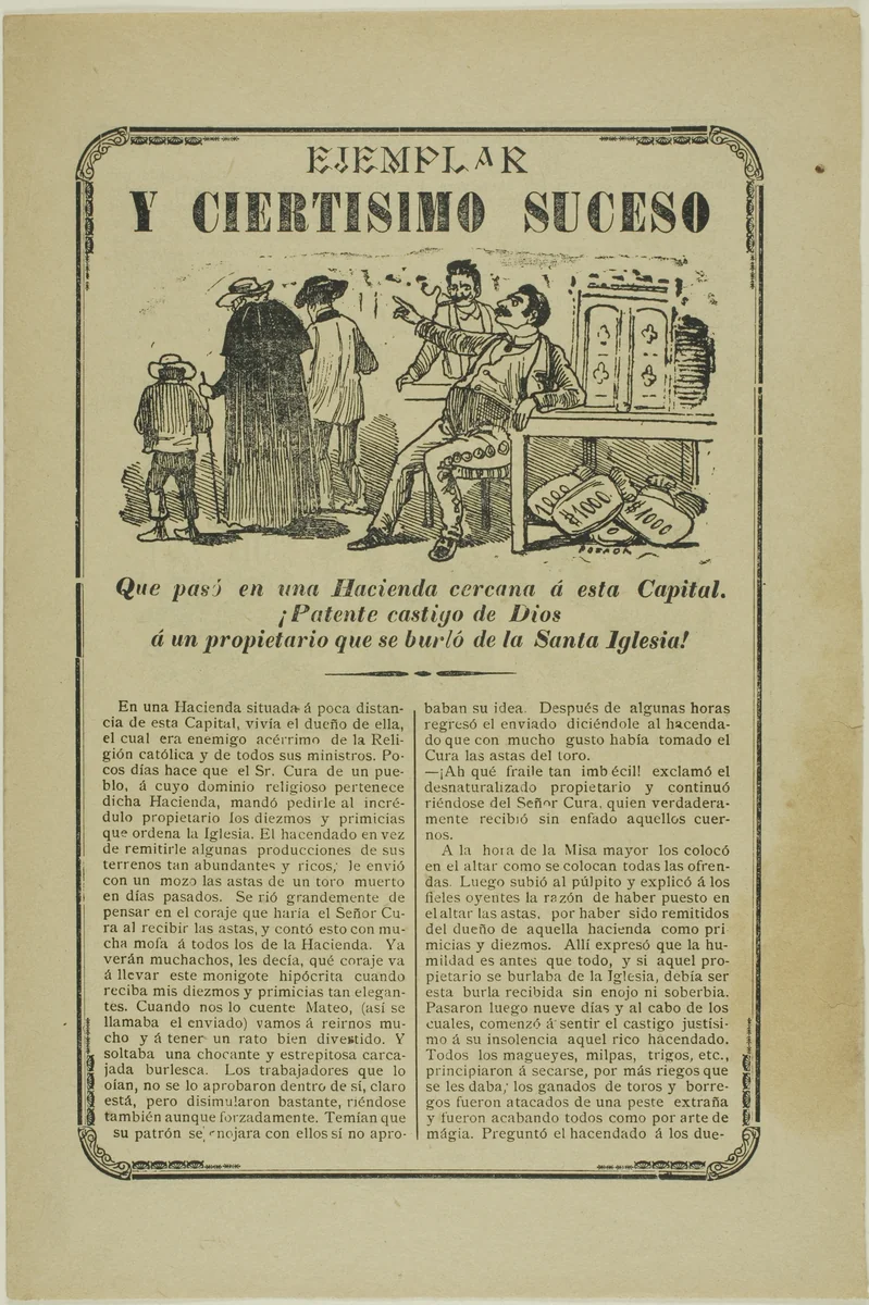 Moral Lesson and Most Certain Event by José Guadalupe Posada, print, 1871-1913
