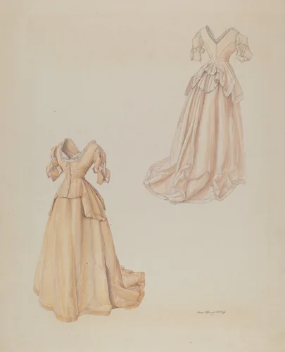 Wedding Dress by Hans Mangelsdorf, index of american design, 1938