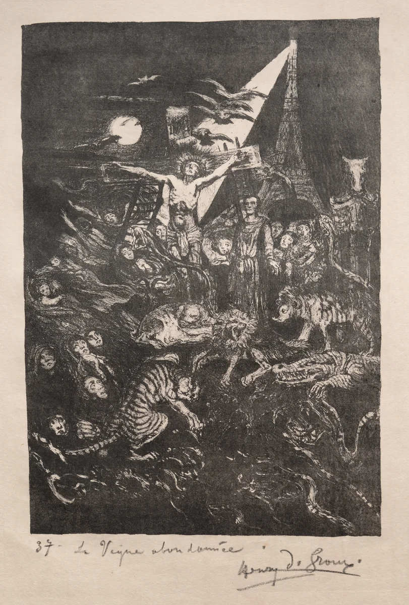 The Vintages!: The Abandoned Vine by Henri De Groux, print, 1894