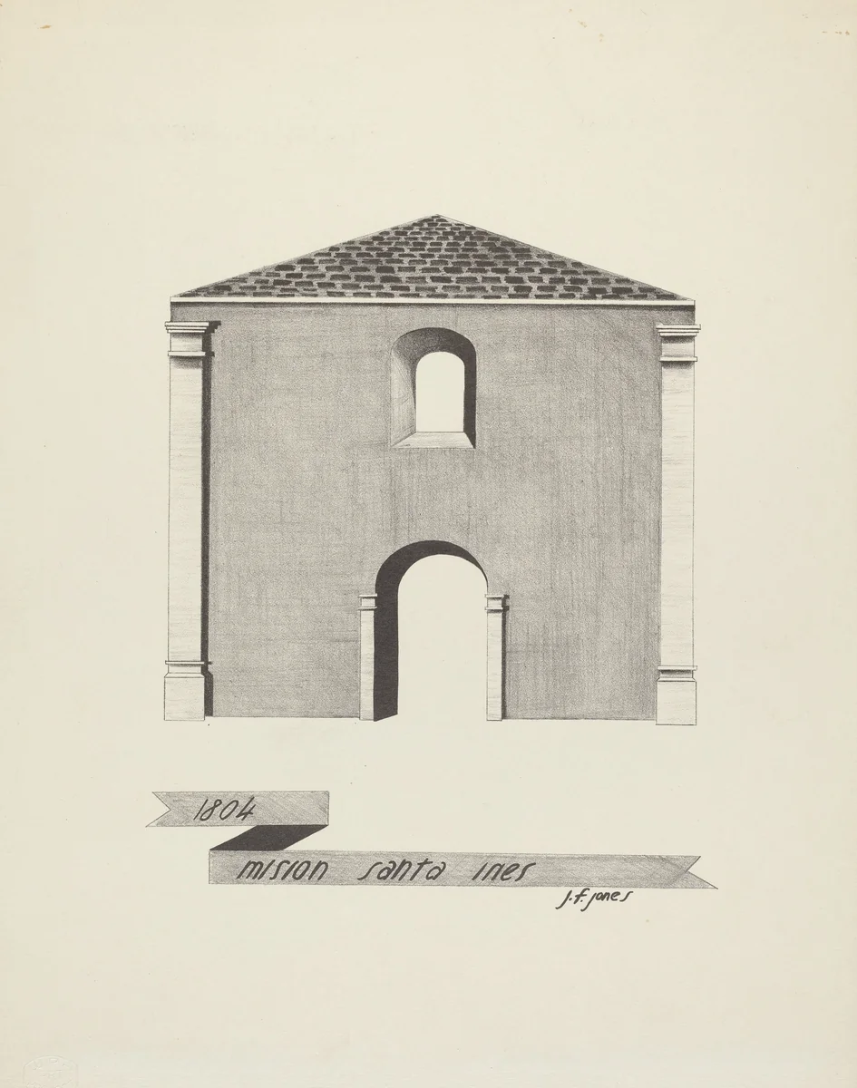 Mision Santa Ines by James Jones, index of american design, 1935-1942