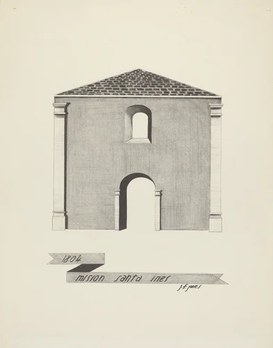 Mision Santa Ines by James Jones, index of american design, 1935-1942