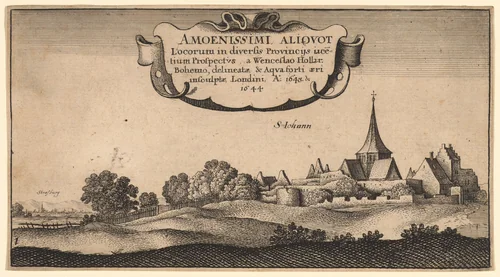 Title page to "Amoenissimi Aliquot Locorum in divertis Provincys" by Wenceslaus Hollar, print, 1643-1644