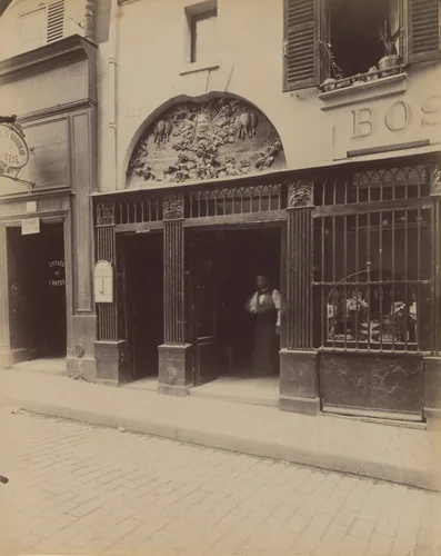Au Soleil d'Or. 84 Rue Saint-Sauveur by Eugène Atget, photograph, 1899