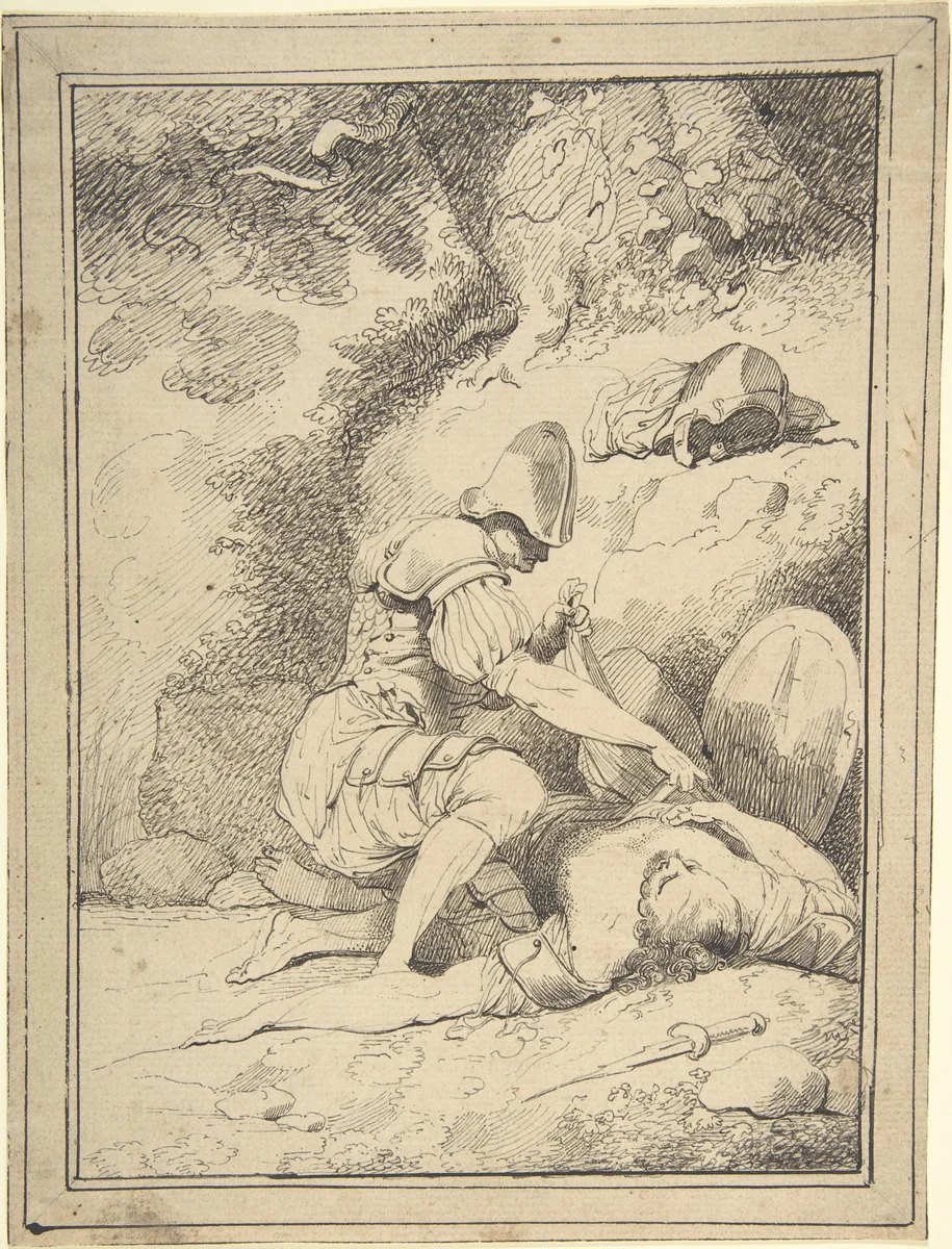 Stripping the Slain by John Hamilton Mortimer, drawing, 1768-1778