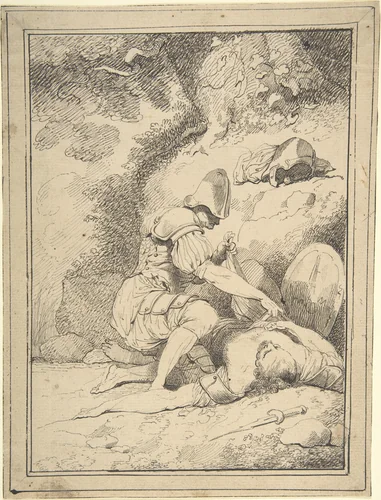 Stripping the Slain by John Hamilton Mortimer, drawing, 1768-1778