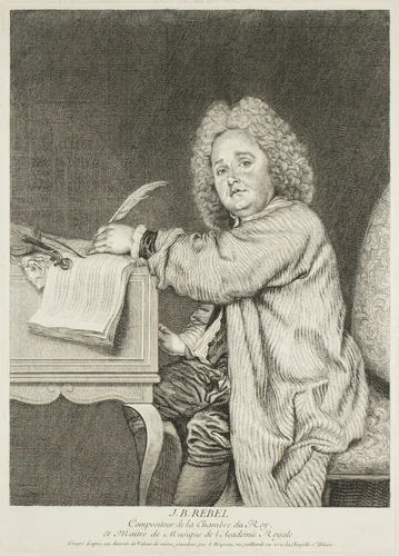 Portrait of Jean-Féry Rebel, Composer to the King by Jean Moyreau
Jean Antoine Watteau, print, 1726-1731