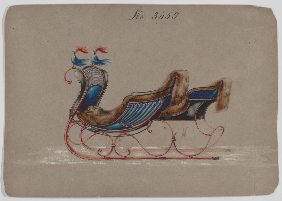 Sleigh #3659 by Brewster & Co., drawing, 1881