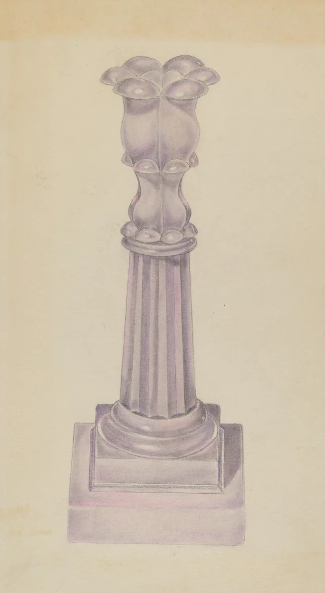 Candlestick by American 20th Century, index of american design, 1935-1942