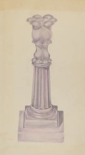 Candlestick by American 20th Century, index of american design, 1935-1942