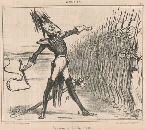 Un inspecteur général russe by Honoré Daumier, print, 1854