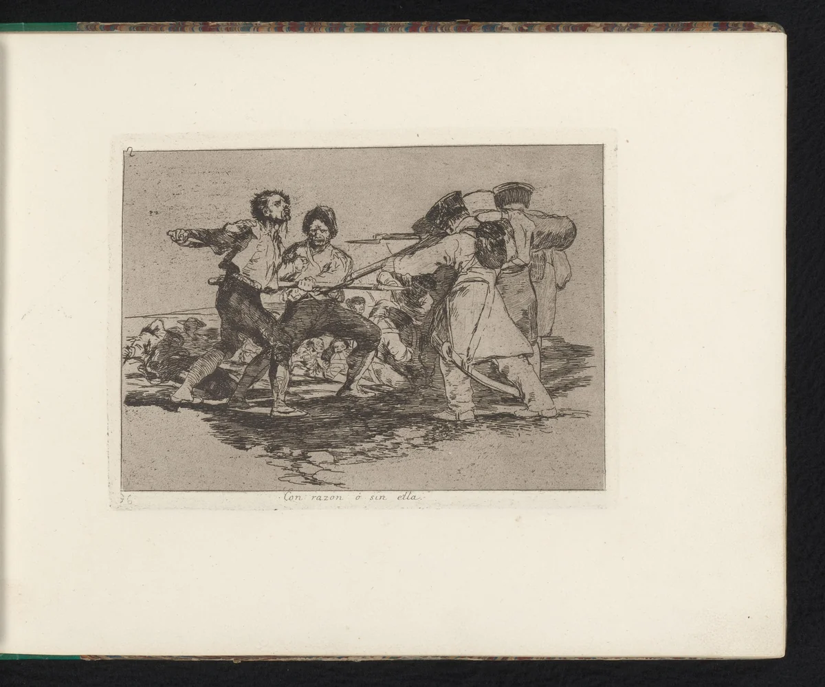 Strijd tussen soldaten en milities by Francisco de Goya, book, 1810-1820