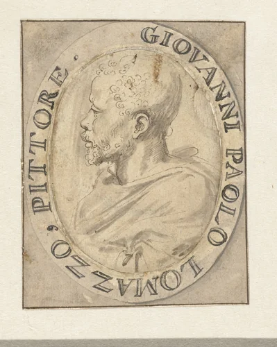 Portret van Giovanni Paolo Lomazzo by anonymous, drawing, 1558-1599