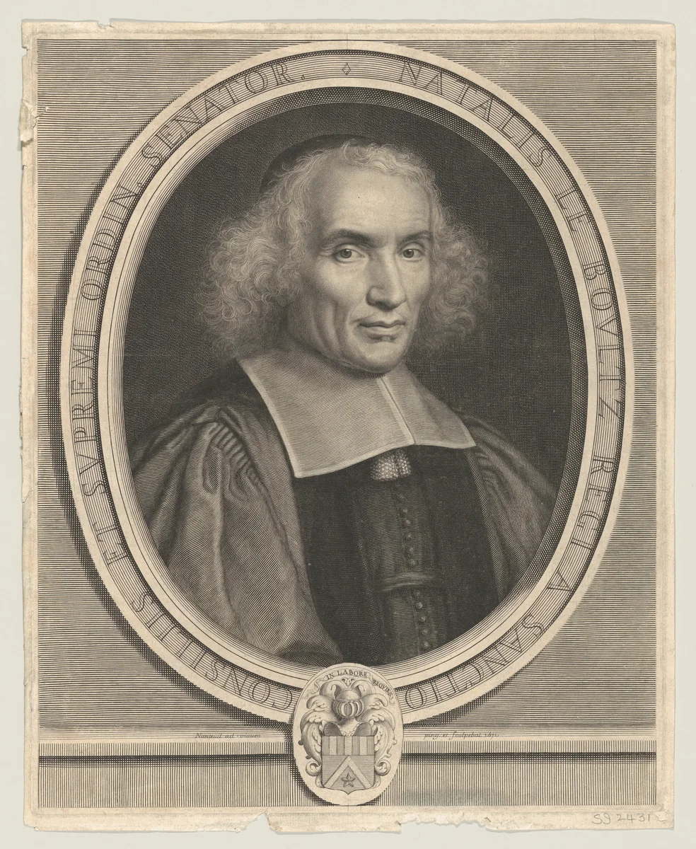 Portrait of the French Magistrate Noël Le Boultz by Robert Nanteuil, print, 1671