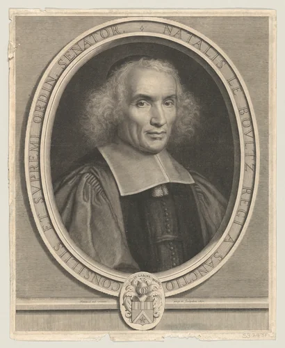 Portrait of the French Magistrate Noël Le Boultz by Robert Nanteuil, print, 1671