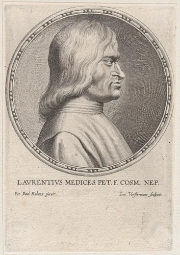 Portrait of Lorenzo de' Medici by Lucas Vorsterman, print, 1610-1650