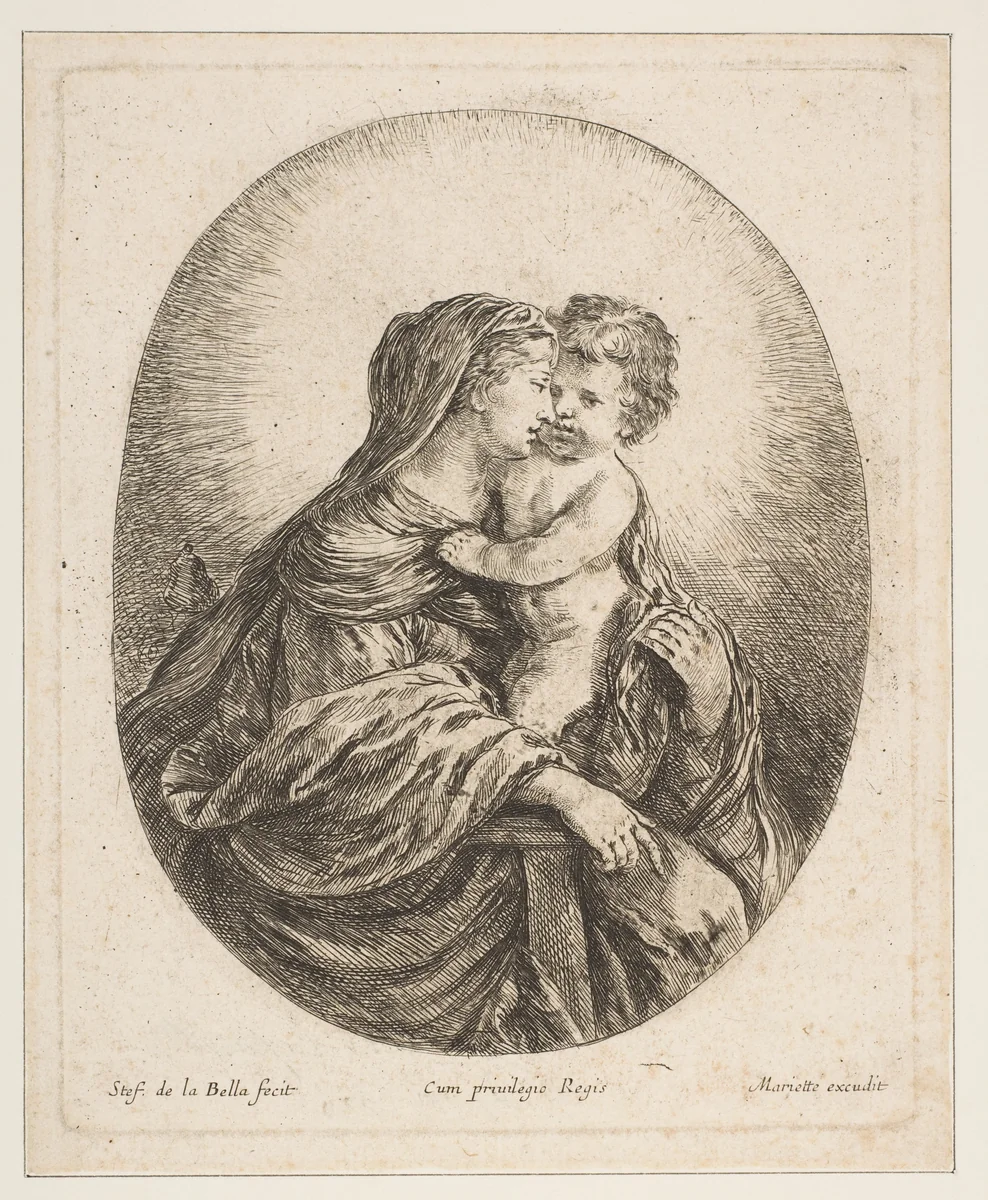 The Virgin and Child by Stefano della Bella, print, 1636-1646
