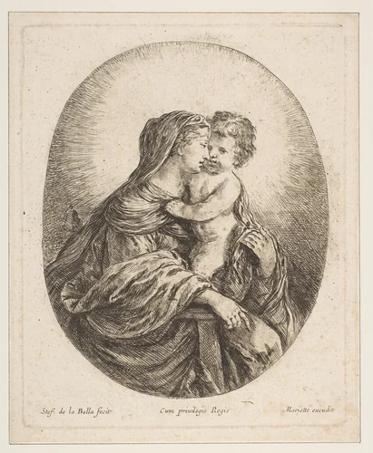 The Virgin and Child by Stefano della Bella, print, 1636-1646