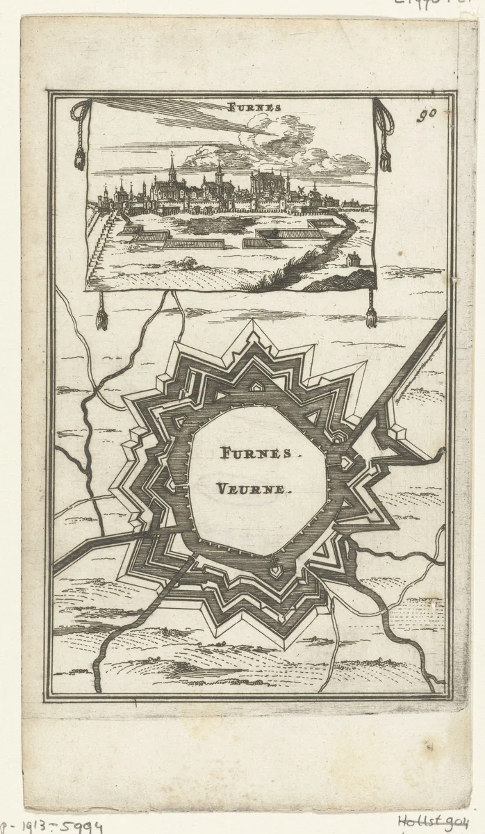 Illustratie voor 'Den Arbeid van Mars' van Allain Manesson Mallet by Romeyn de Hooghe, print, 1672