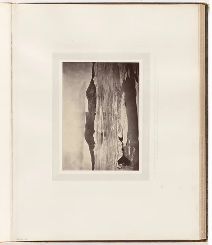 "The Devil's Thumb partially enveloped in a fog" by George P. Critcherson, John L. Dunmore, William Bradford, photograph, 1869