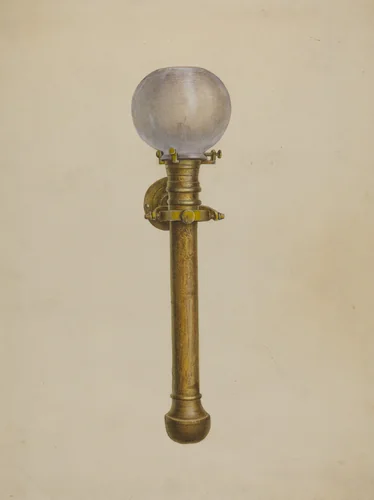 Gimble Candle Lamp by Gordon Saltar, index of american design, 1936