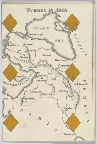 Turkey in Asia, from "Court Game of Geography" by William and Henry Rock, print, 1838-1855