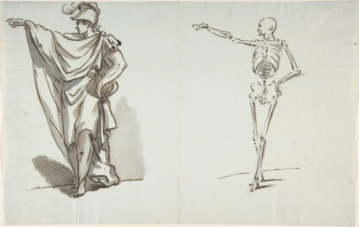Anatomical drawing by anonymous, drawing, 1700-1799