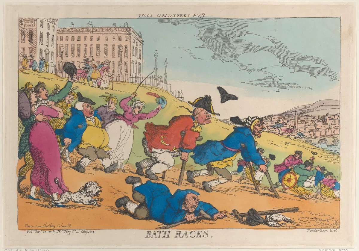 Bath Races by Thomas Rowlandson, print, 1810