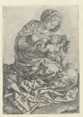Madonna met kind by Unknown, print, 1488-1535