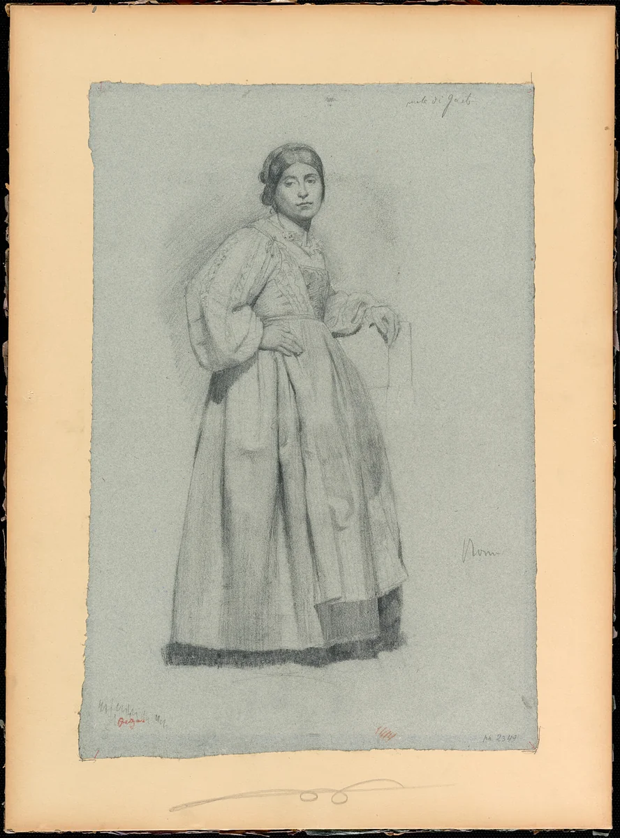 Italienne (Gaëta) by Edgar Degas, print, 1856-1857