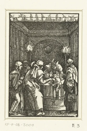 Joachims offer wordt geweigerd by Unknown, print, 1506-1538