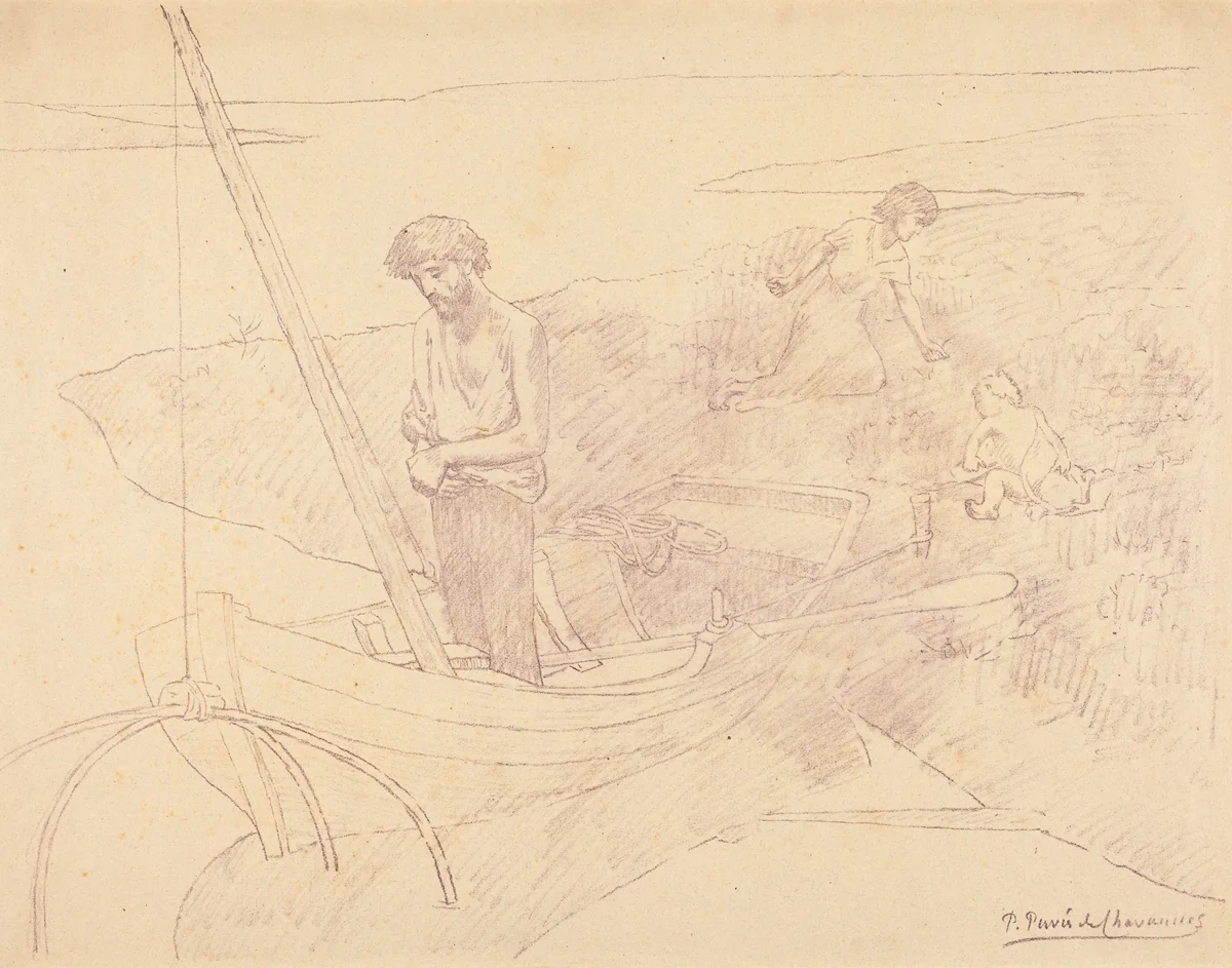 The Poor Fisherman (Le Pauvre pêcheur) by Pierre Puvis de Chavannes, print, 1897